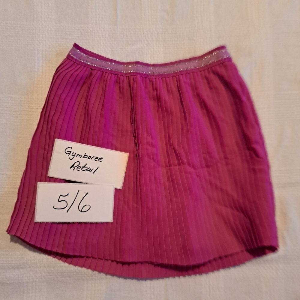 Gymboree girls size small or 5-6 purple pleated skirt, lined, elastic waist